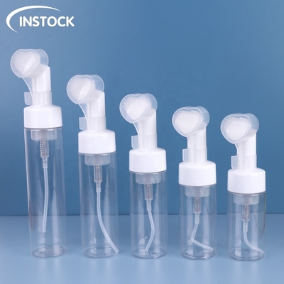 Bouteille de pompe à mousse PET de 100 ml de 120 ml de 150 ml de 200 ml de 250 ml avec pompe en forme de cœur