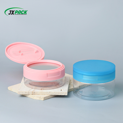 Pot à crème cosmétique transparent en PET avec capacité personnalisable