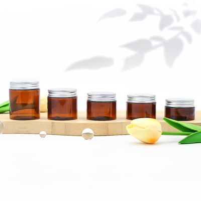 Pot à crème cosmétique et pot à crème en plastique de protection contre la lumière de couleur ambre certifiés ISO 9001