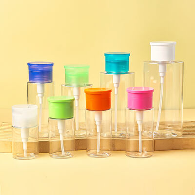 Flacon en plastique transparent PET pour le démaquillage, bouteille de pompe pour le démaquillage et le vernis à ongles